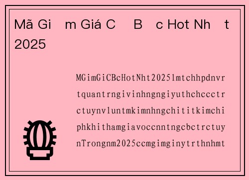 Mã Giảm Giá Cờ Bạc Hot Nhất 2025